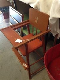 Vintage doll's  high chair