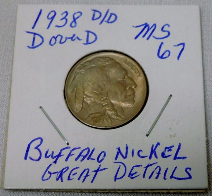 1938 D/D Dover D Buffalo Nickel