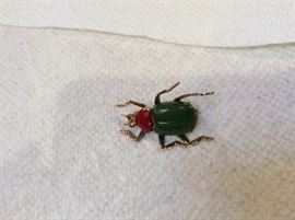 Jade carnelian gold bug