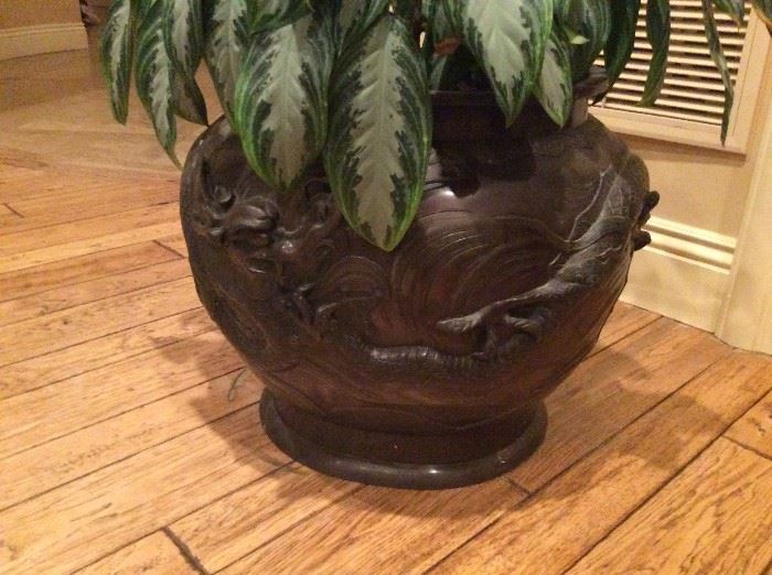 Dragon Planter - Urn Chinese Antique