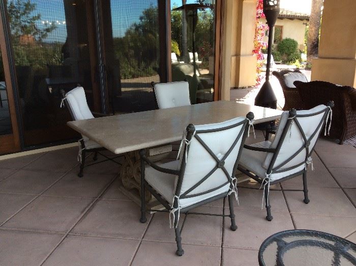 Table and chairs - iron patio