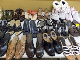 Ugg boots. New Cabela's boots. Clarks.