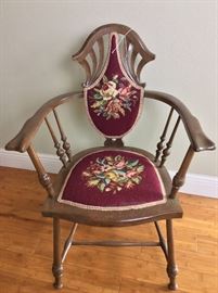 Needlepoint Appointed Chair. 