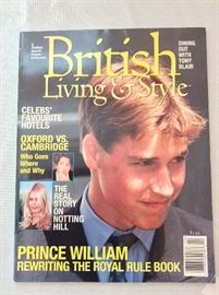 British Living & Style Magazine. Prince William.