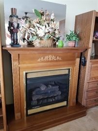 Electric fireplace with remote