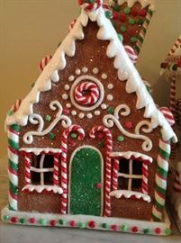 *New* most beautiful gingerbread house ever! Two available. Height: 10". Depth: 7". Width: 7".  Two available.