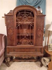 Antique dining room china cabinet (missing glass)