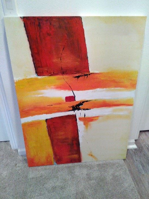 Abstract Painting on Canvas  https://www.ctbids.com/#!/description/share/9171