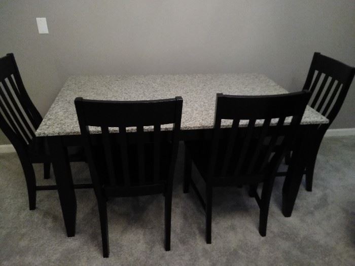 Marble Top Dining Table with 4 Chairs  https://www.ctbids.com/#!/description/share/8436