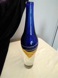 Blue/Yellow Glass Vase  https://www.ctbids.com/#!/description/share/9567