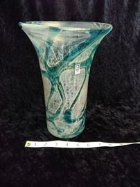 Mdina Glass Vase - Blue/Yellow/Green  https://www.ctbids.com/#!/description/share/9555