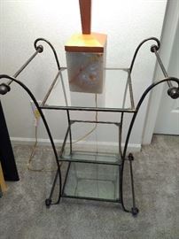 Lamp, Side Table, & Marble Block (3 Pieces)  https://www.ctbids.com/#!/description/share/9551
