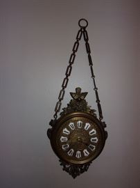 Rare Antique Bronze wall hanging New Haven Clock(price shown paid at antique mall)