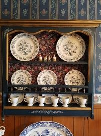 Nice colonial blue wall shelf