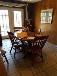 Virginia House dinette set with six chairs