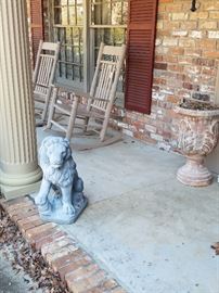 PAIR of concrete Lions