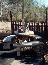 Concrete Table and Benches