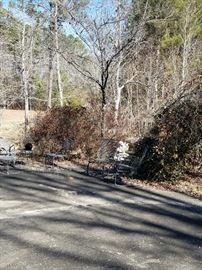 SEVERAL iron patio sets