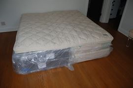 Groups of mattresses that were stored with the house was staged  and listed for sale