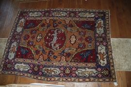 Antique Turkish Hermana rug with animal designs