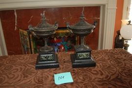 Antique French covered urns