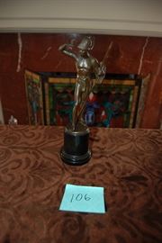 Antique Greek soldier with shield