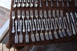 Gorham Sterling Flatware service for 24 with serving pieces - Strasbourg design with old marks - excellent condition.