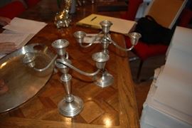 Sterling candelabras