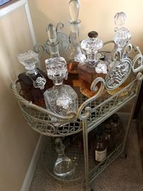 Lots of Beautiful Decanters
