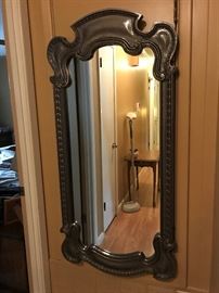 Large Ornate Silver Mirror