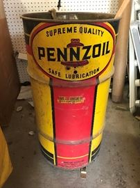 Vintage Pennzoil drum