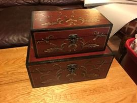 Decorative Pair of Boxes