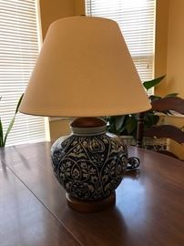 Blue lamp. 20" tall