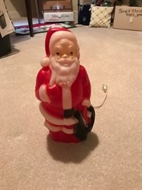 Vintage light up Santa.