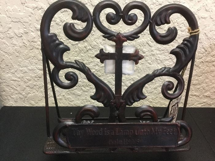 Bible stand with inscription, easel stand, new with original tags
