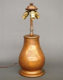 Arts & Crafts Copper lamp base