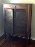 Antique Pie Safe with Hammered Tin