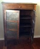 Antique Pie Safe with Hammered Tin 2