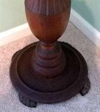 Footed Pedestal Table with Swivel Feet 2