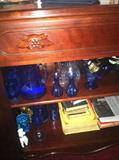 Beautiful "Moon and Stars" cobalt blue glassware!