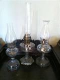 Antique oil lamps
