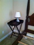 English butler's tray on folding stand