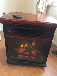 Remote controlled portable fireplace.