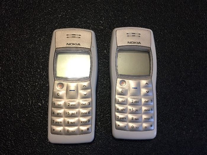 Retro Nokia cell phones.