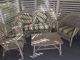 Vintage Wicker Patio Set