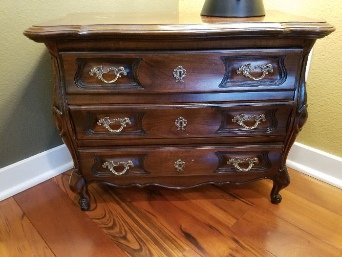 Side cabinet by Brandt.  French Provincial style.  26 x 13 x 20 