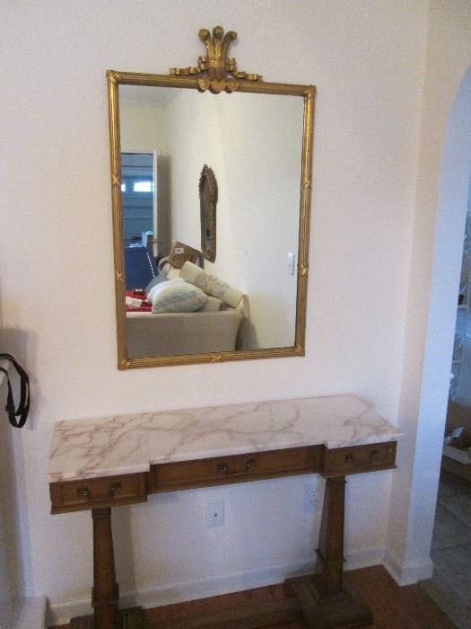 Marble Top Console / Sofa Table