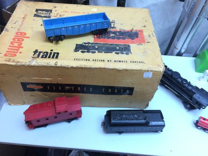 Vintage Lionel and Sears train set. 