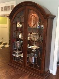 Large curio cabinet.