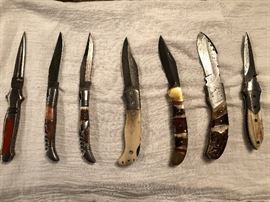 Various Lock Blade Knives